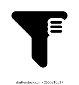Solid Glyph Representation of a Funnel Shaped Filter