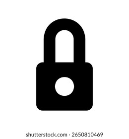 Solid Glyph Representation of a Secure Locked Symbol