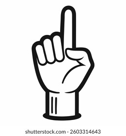 solid Hand cursor an arrow point line art vector