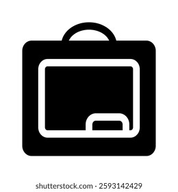 Solid hanging blackboard icon with a simple and professional design. Ideal for education, classrooms, teaching, and presentations.