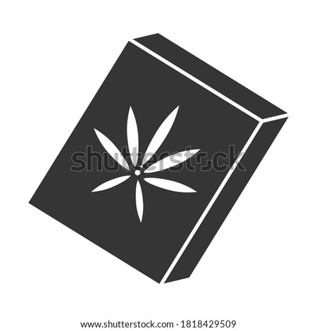 Solid hashish / resin cannabis flat icon for apps or website