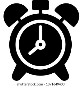 solid icon alarm, education icon can be used for mobile app, website, infographic, with eps file editable, etc