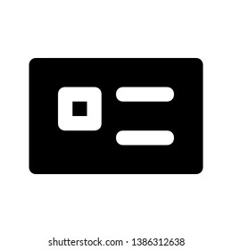 solid icon for a business card