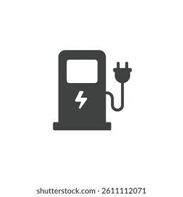 A Solid Icon of a Charging Station, Symbolizing Electric Vehicle Charging