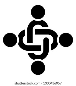 Solid Icon Of Collaboration Symbol Design 