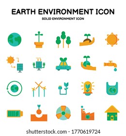 Solid icon, concept Eco friendly homes saving the world and the environment ,renewable and Clean energy usage, Vector icon eps10