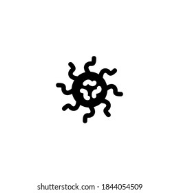 Solid Icon Corona Virus 2020.covid-19.Corona Virus in Wuhan.vector illustration graphic design on white background good for Information. With 32x32 pixel perfect