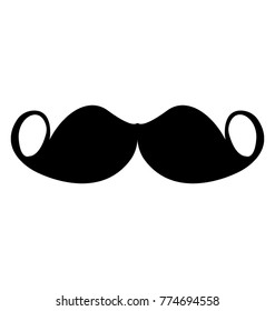 Solid icon design of frederick mustache