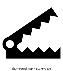 
Solid icon design of hunting trap
