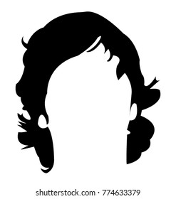 Solid icon design of messy hair