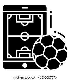 Solid icon design of onsolid football match 
