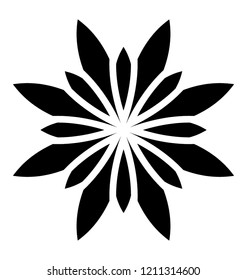 
Solid icon design of sacred lotus
