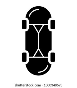 Solid icon design of skateboard 