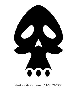 
Solid icon design of skull sketch
