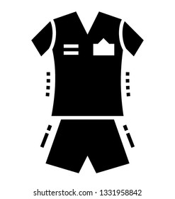 Solid icon design of soccer outfit 