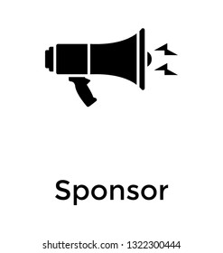 Solid icon design of sponsor Solid icon design of sponsor