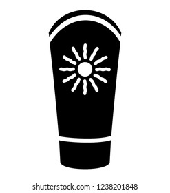 Solid icon design of sunblock