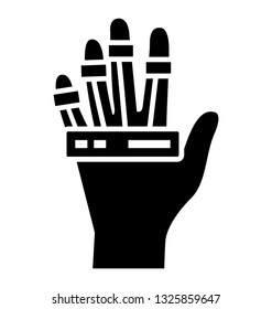 solid icon design of vr glove 