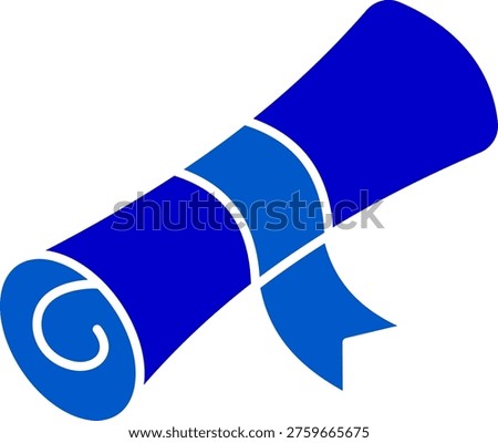Solid icon of diploma scroll