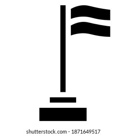 solid icon flag, icon education can be used for mobile app, website, infographic, with eps, file editable, etc