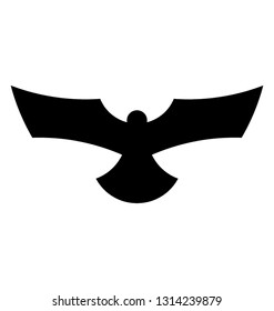 Solid icon of a flying eagle 
