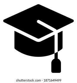 solid icon graduation, icon education can be used for mobile app, website, infographic, with eps, file editable, etc