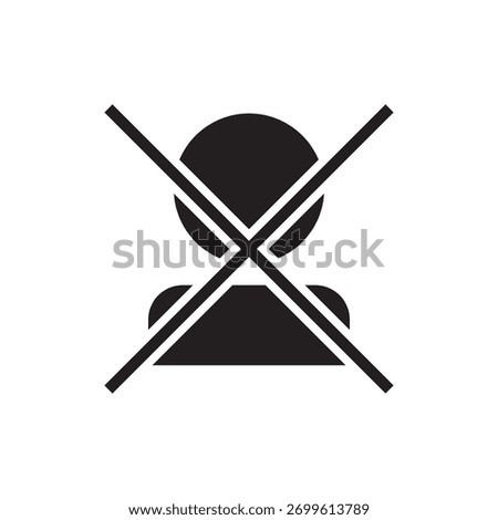 Solid icon indicating a blocked, banned, or unavailable user profile.