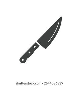 A Solid icon of a Chef’s Knife Symbolizing Precision Cutting and Cooking Skills