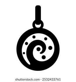 Um ícone sólido da espiral de koru 