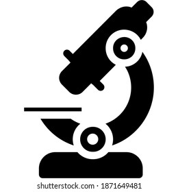 solid icon microscope, icon education can be used for mobile app, website, infographic, with eps file editable, etc