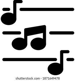 solid icon music pentagram, education icon can be used for mobile app, website, infographic, with eps file editable, etc