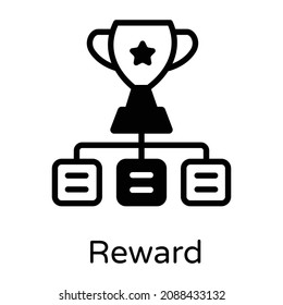 A solid icon of reward, premium download