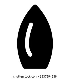 Solid icon of rowboat 