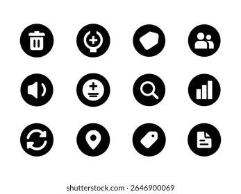 Solid Icon Set for Business Building User Interface Universal Solid Icon Set