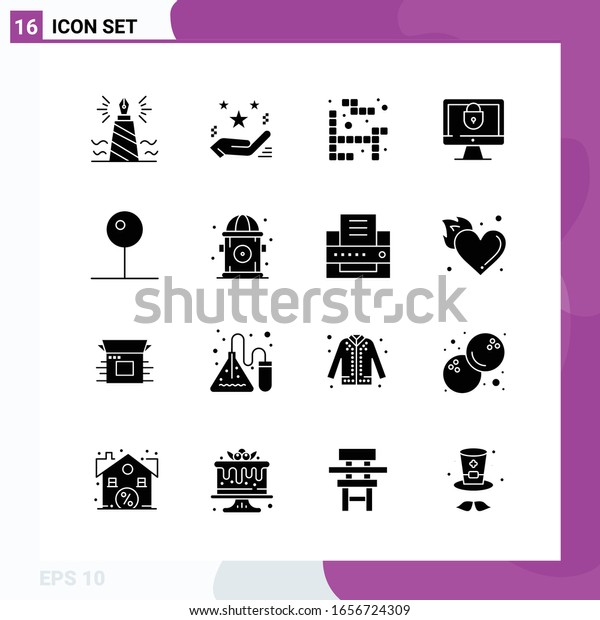 Solid Icon set. Pack of 16 Glyph\
Icons isolated on White Background for Web Print and\
Mobile.