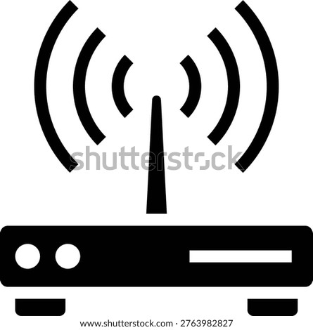 Solid icon of signal router