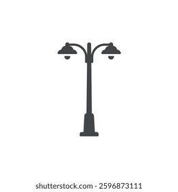 A Solid Icon of a Streetlight, Symbolizing Well-Lit Public Spaces and Community Safety