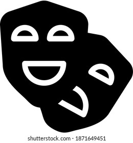 solid icon theater, icon education can be used for mobile app, website, infographic, with eps, file editable, etc
