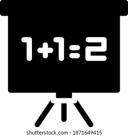 pizarra de iconos sólidos, educación de iconos se puede usar para aplicaciones móviles, sitio web, infografía, con archivo eps editable, etc