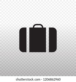 Solid Icon-Black baggage icon on transparent background, Vector illustration eps 10