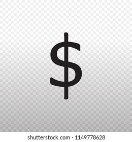 Solid Icon-Black financial or money icon on transparent background, Vector illustration eps 10