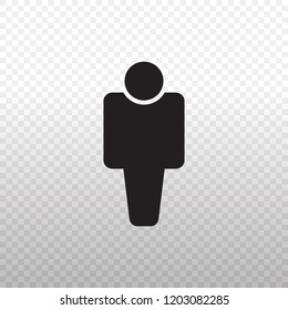 Solid Icon-Black male or men icon on transparent background, Vector illustration eps 10