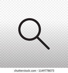 Solid Icon-Black search icon on transparent background, Vector illustration eps 10