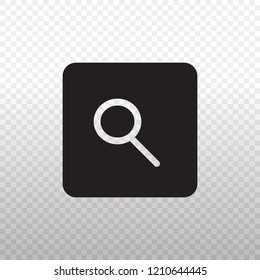Solid Icon-Black search icon v.2 on transparent background, Vector illustration eps 10