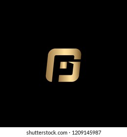 Solid Iconic and Minimal Letter GP Logo Design For Your Business In Vector Format