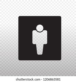 Solid Icon-Male icon on transparent background, Vector illustration eps 10
