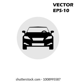 solid icons for car front,transportation,vector illustrations
