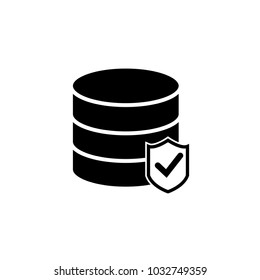 solid icons for Database,Protection,vector illustrations