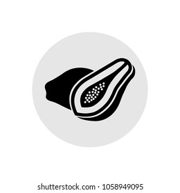 solid icons for fruits,Papaya,vector illustrations