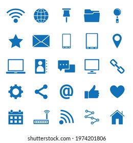 Solid icons of internet icons on white background. 64x64 pixel perfect.